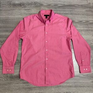 Express Design Studio Men's Pink Oxford Button‎ Down Shirt Modern Fit Size M